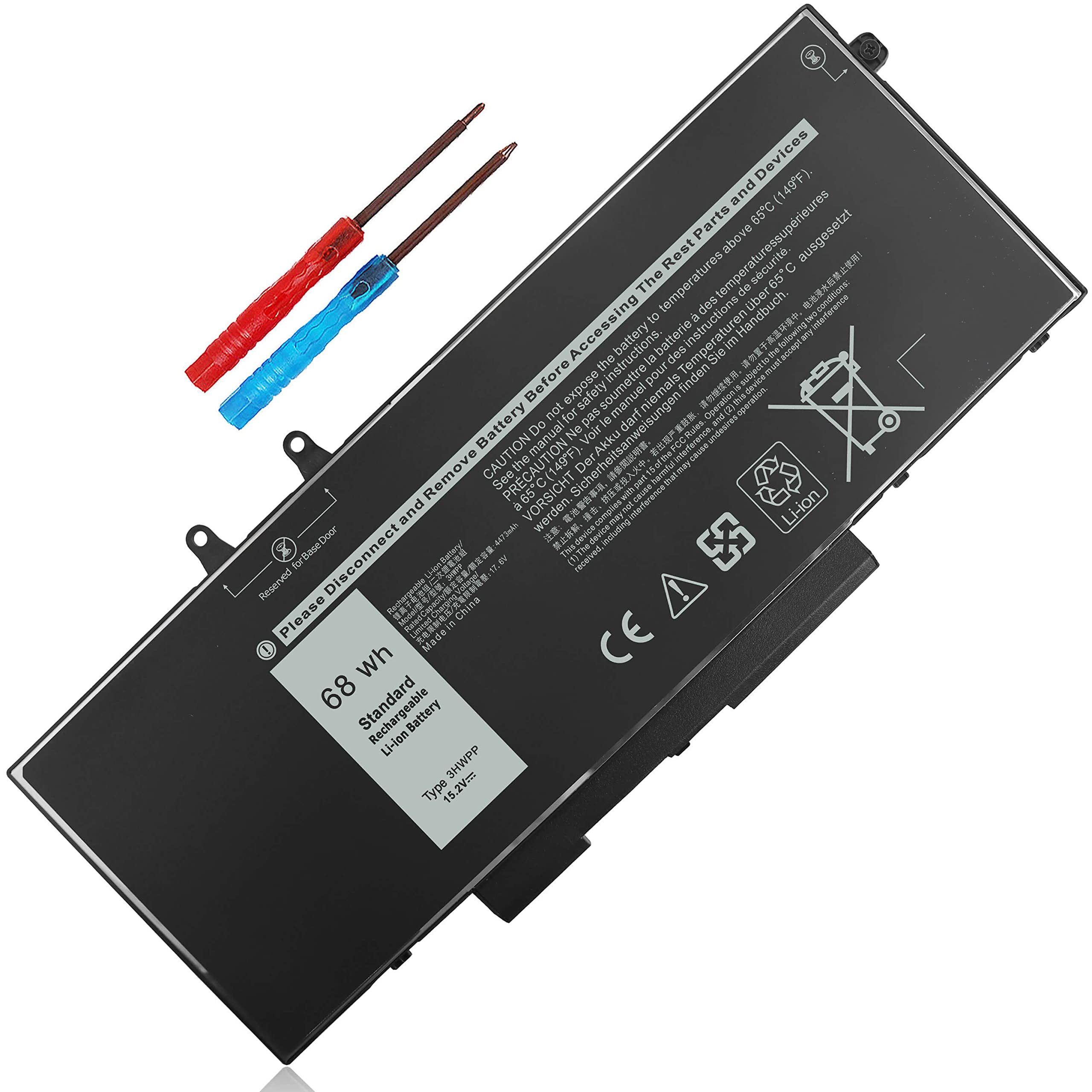 K KYUER 3HWPP Batteria Per Dell Latitude 5401 5410 5411 5501 5510 5511 | Precision 3541 3550 3551 Inspiron 17 7706 15 7500 7506 2-in-1 Black Edition 10X1J N2NLL 1VY7F 3PCVM 401D9 JG75F 451-BCMN 68Wh K KYUER 3HWPP Batteria Per Dell Latitude 5401 5410 5411 5501 5510 5511 | Precision 3541 3550 3551 Inspiron 17 7706 15 7500 7506 2-in-1 Black Edition 10X1J N2NLL 1VY7F 3PCVM 401D9 JG75F 451-BCMN 68Wh