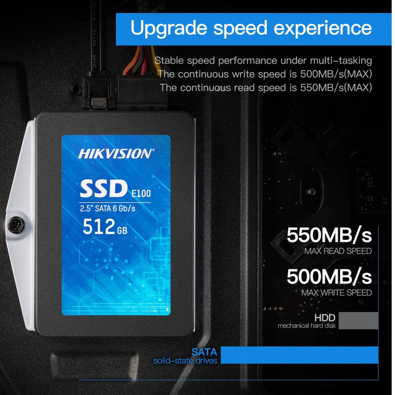 512 Go SSD HIKVISION E100 Sata 2.5 Interne