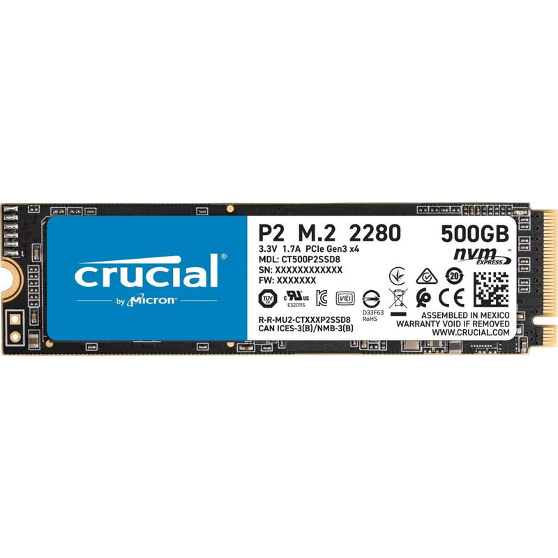 500 Go SSD M.2 Crucial P2 PCIe NVMe Interne