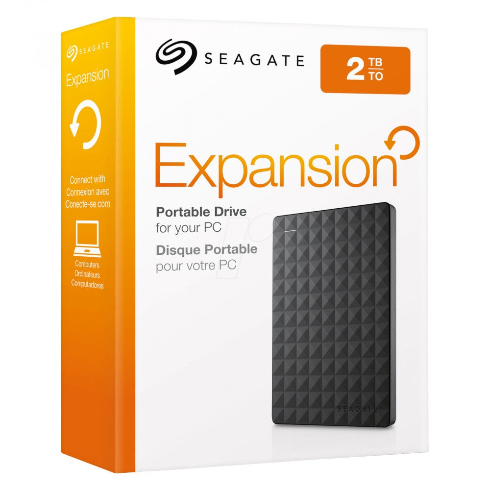 Disque dur externe portable Seagate Expansion 2 To HDD - USB 3.0, pour Mac  et PC avec Rescue Data Recovery Services pour la récupération des données  et logiciel de sauvegarde Toolkit (STKN2000400)