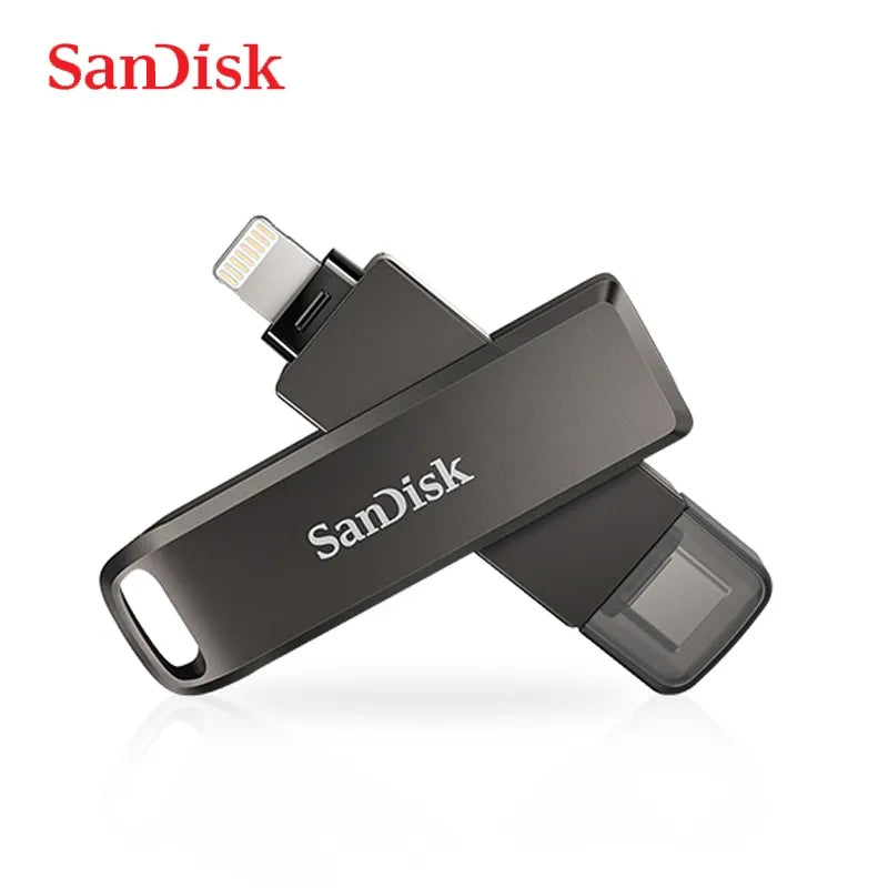 128 Go Clé USB Sandisk iXpand Luxe 2-in-1 Lightning & USB Type-C Pour Iphone, Ipad, Ordinateur Portable