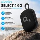 Soundcore Select 4 Go – Enceinte Bluetooth Portable Étanche IP67 | 20H d’Autonomie