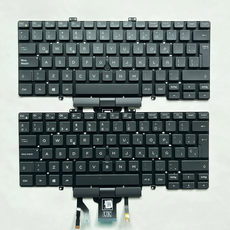 Clavier Dell Latitude 7400, 5400, 7410, 5410, 5411, 5401, 3400 Version UK et US, Avec Click et Sans Click