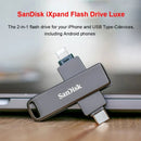 128 Go Clé USB Sandisk iXpand Luxe 2-in-1 Lightning & USB Type-C Pour Iphone, Ipad, Ordinateur Portable