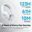 Casque SoundPEATS Space Bluetooth Sans Fil, 123 Heures d'autonomie, avec Suppression de bruit