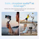 DJI Osmo Mobile 8 Stabilisateur, Suivi natif IA avec Audio et éclairage, Rotation panoramique à 360°