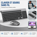 Clavier Azerty avec Pavé Numerique Sans Fil plus Souris Pour Ordinateur, iMac, Tablette (Joyaccess)