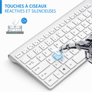 Clavier Azerty avec Pavé Numerique Sans Fil plus Souris Pour Ordinateur, iMac, Tablette (Joyaccess)