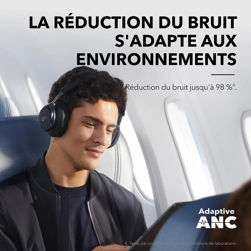 Casque Anker Soundcore Space One, Réduction de bruit améliorée, Noir