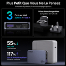 Chargeur UGREEN Nexode Pro 65W, Chargeur Universel Ultra-Slim, Recharge Rapide GaN 3 Ports