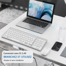 Clavier Azerty avec Pavé Numerique Sans Fil plus Souris Pour Ordinateur, iMac, Tablette (Joyaccess)