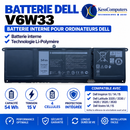 Batterie Dell V6W33 Pour Dell Latitude 3520 3320 3420 3530, Inspiron 13 14 15, Vostro 13 14 15 16
