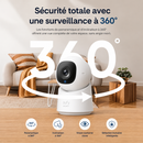Caméra de Surveillance Eufy C220, 360° en 2K, pour Intérieur