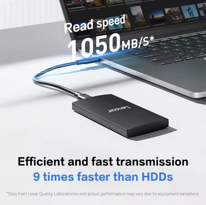 1 Tera SSD Externe Portable Lexar SL300 USB 3.2 Type C