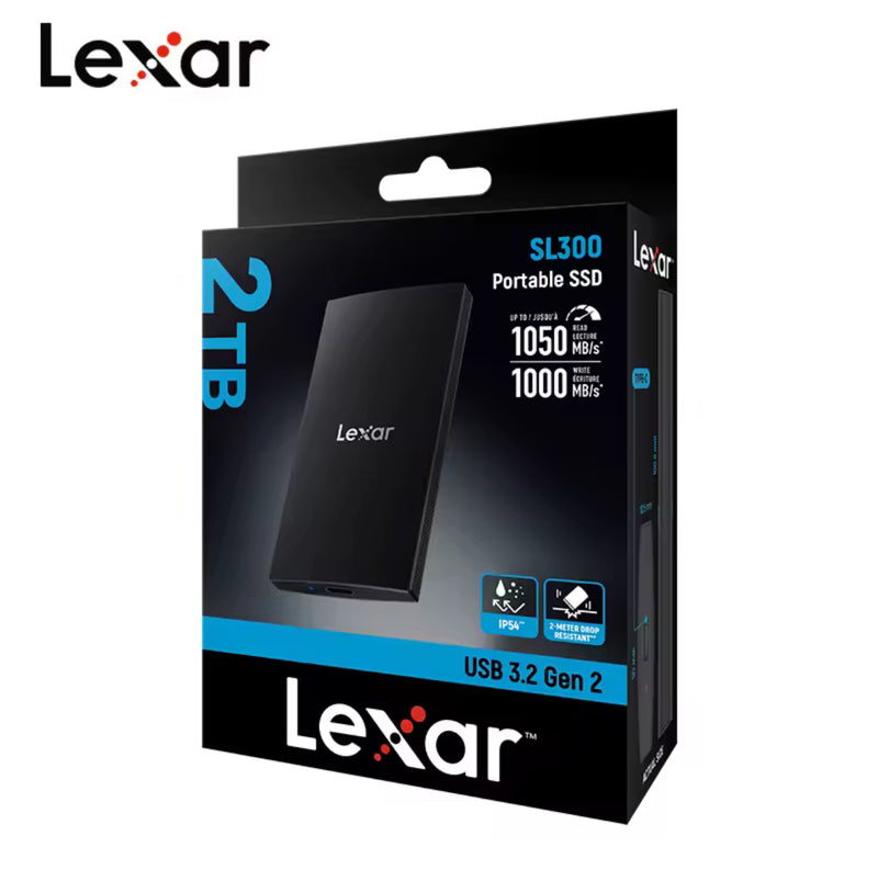 1 Tera SSD Externe Portable Lexar SL300 USB 3.2 Type C