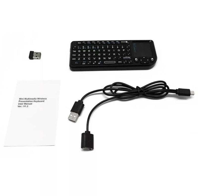 Mini Clavier Azerty Sans Fil avec Pavé Tactile Pour Ordinateur, Télévision, SmartPhone, Tablette, Console, Box TV
