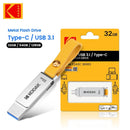 32 Go Clé USB 3.1 Kodak K24255 Double Connectique Type-C & USB Type-A