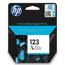 HP 123 Cartouche d'Encre Tri-color Authentique (F6V16AE) pour HP DeskJet 1100, 2100, 2300, 2600, 3600, 3800, 4600