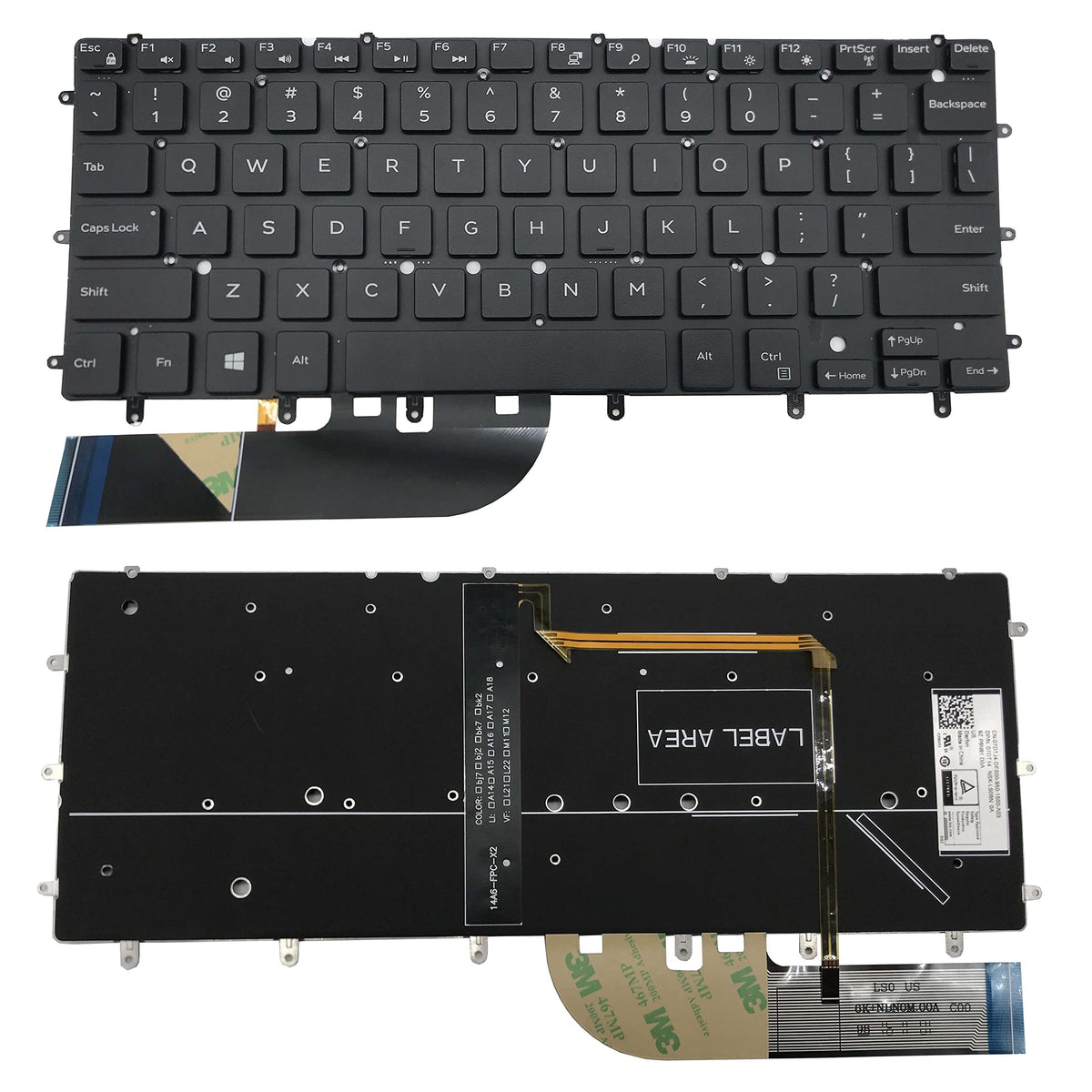 Clavier Dell AZERTY Rétroéclairé – Compatible XPS 13 9343, Inspiron 13 7000… – Référence 0MMYV4