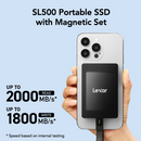 1 Tera SSD Externe Portable Lexar SL500 USB 3.2 Type C