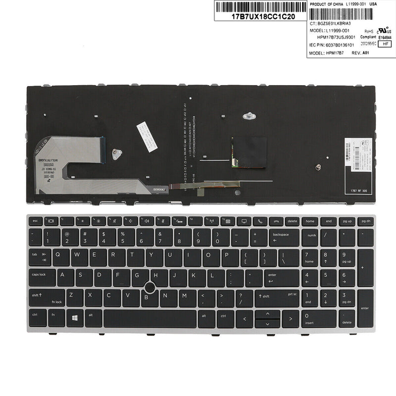 Clavier HP EliteBook 850 G5 G6, 855 G5, 755 G5, 750 G5, Zbook 15U G5 G6